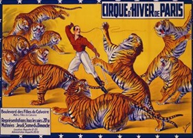 tiger of the cirque d'hiver in paris